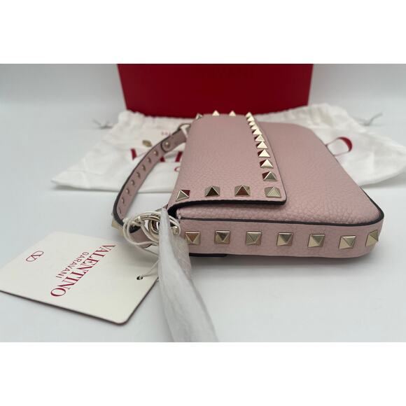 NEW VALENTINO GARAVANI ROCKSTUD BLACK LEATHER MINI CROSSBODY BAG PURSE NWT - Picture 9 of 15